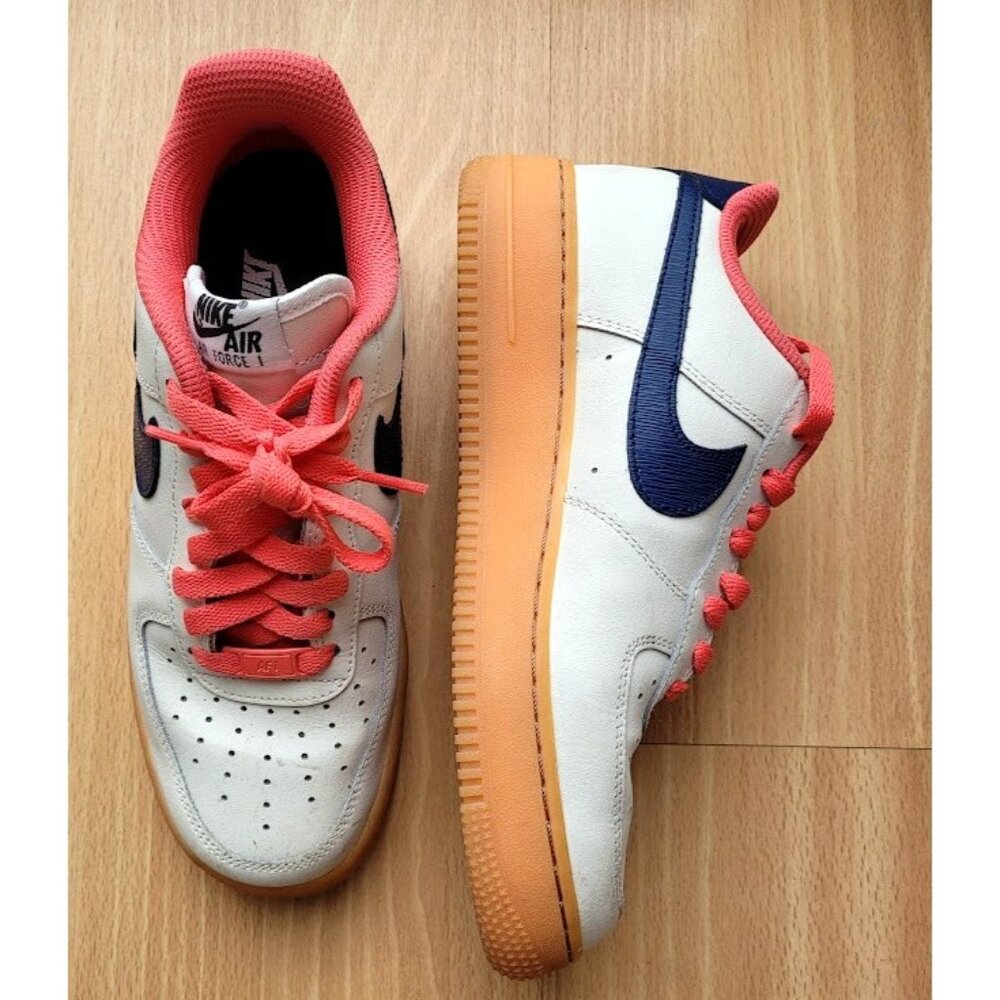 Nike Air Force 1 Low ID By You AF1 White Blue AQ3778-994 Women's Size 8 EUC